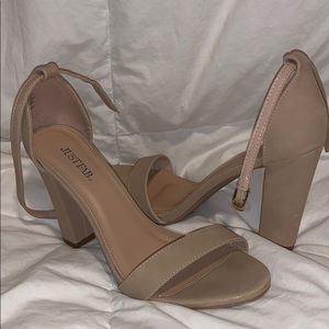 New JustFab Nude Platform Heels